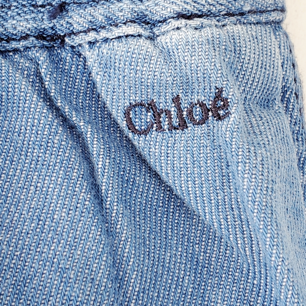 Chloe Kids Pinafore Denim Shorts Size 10 B - Picture 5 of 10
